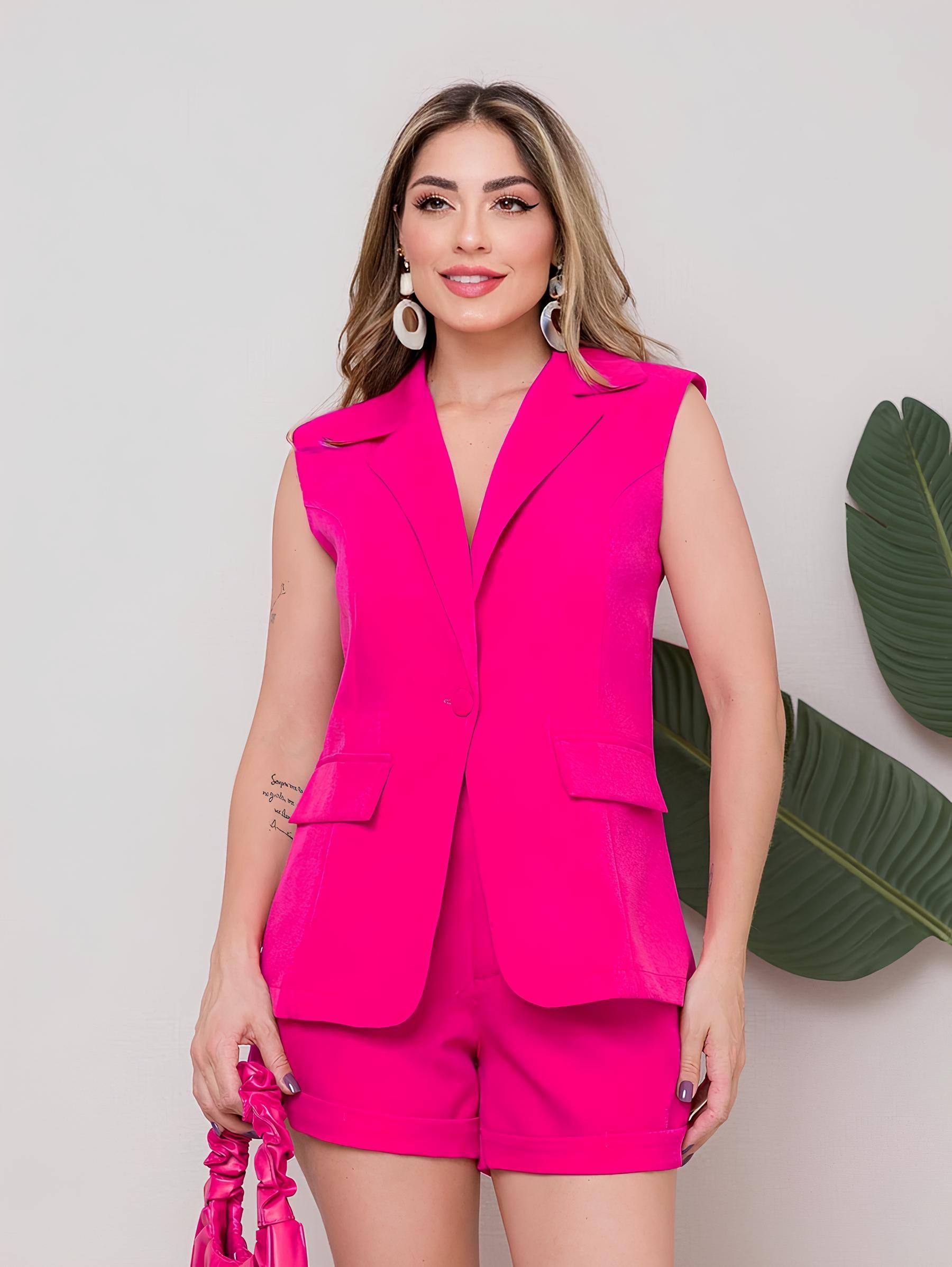 Conjunto Curto com Colete