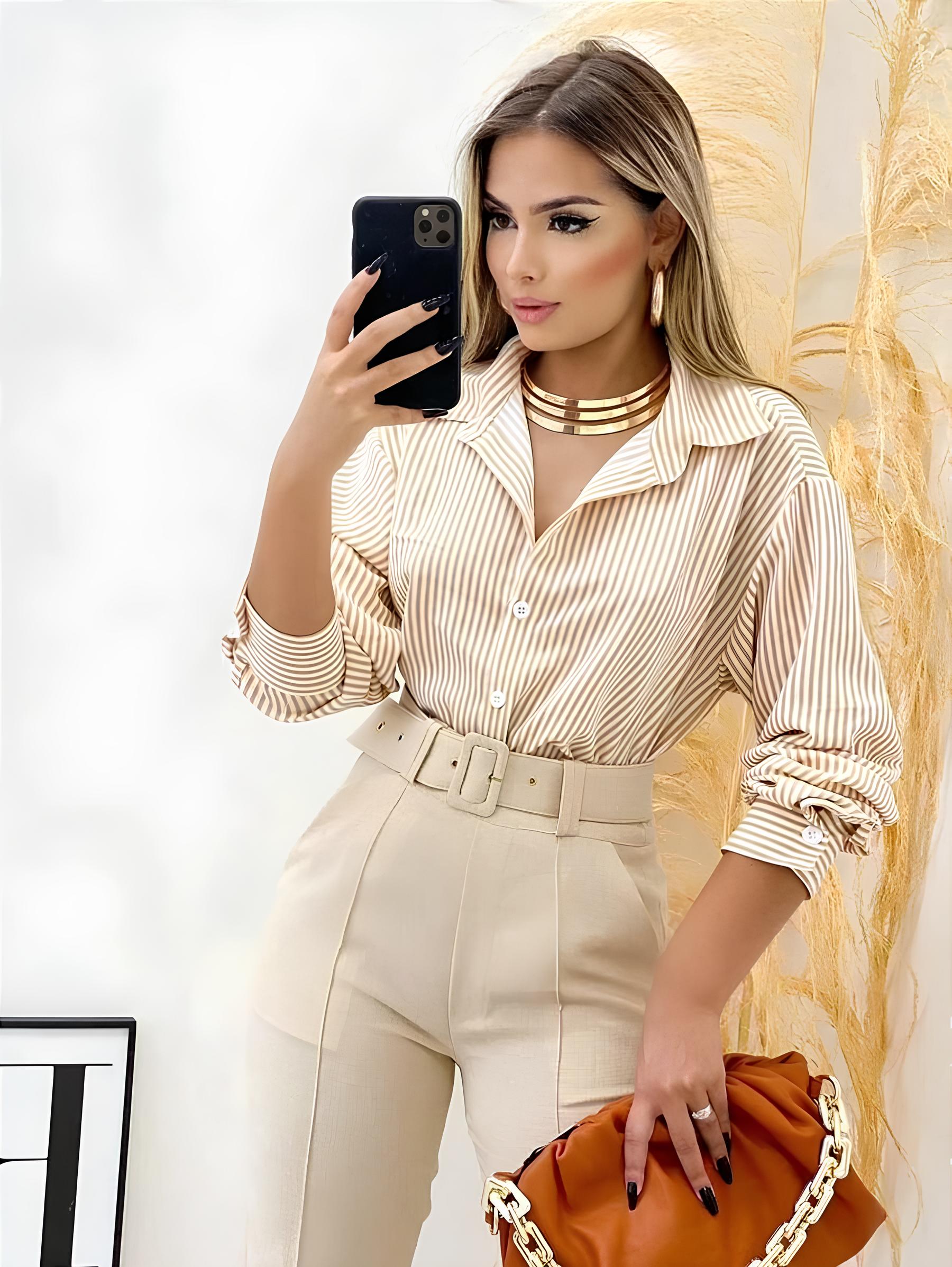 Camisa Manga Longa Listrada Ariele