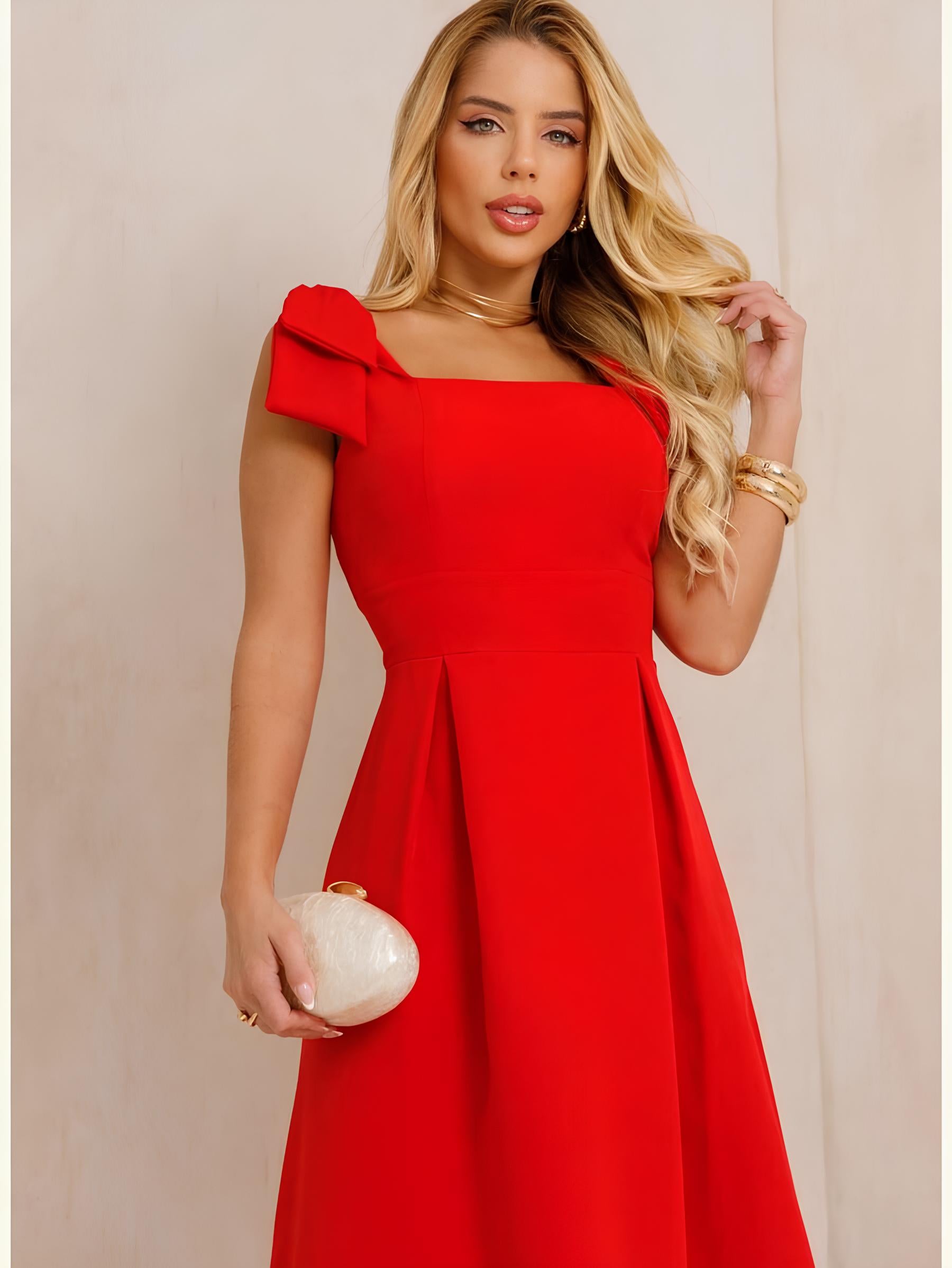 Vestido Midi em Alfaiataria