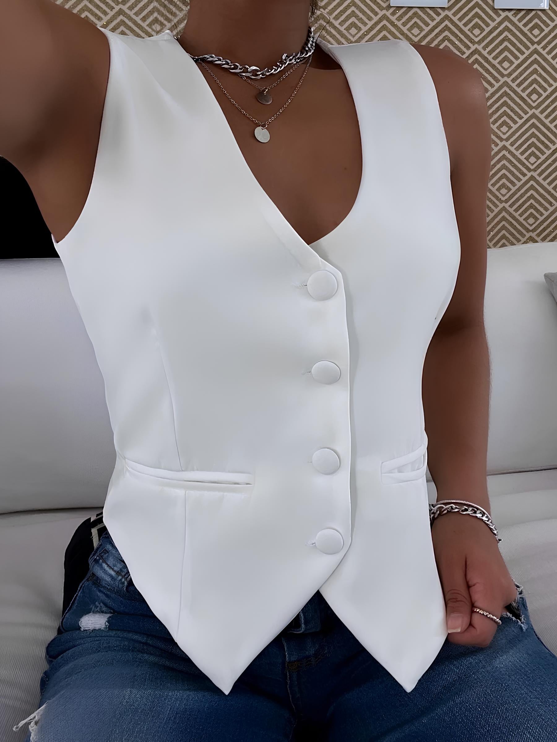 Blusa Colete em Alfaiataria