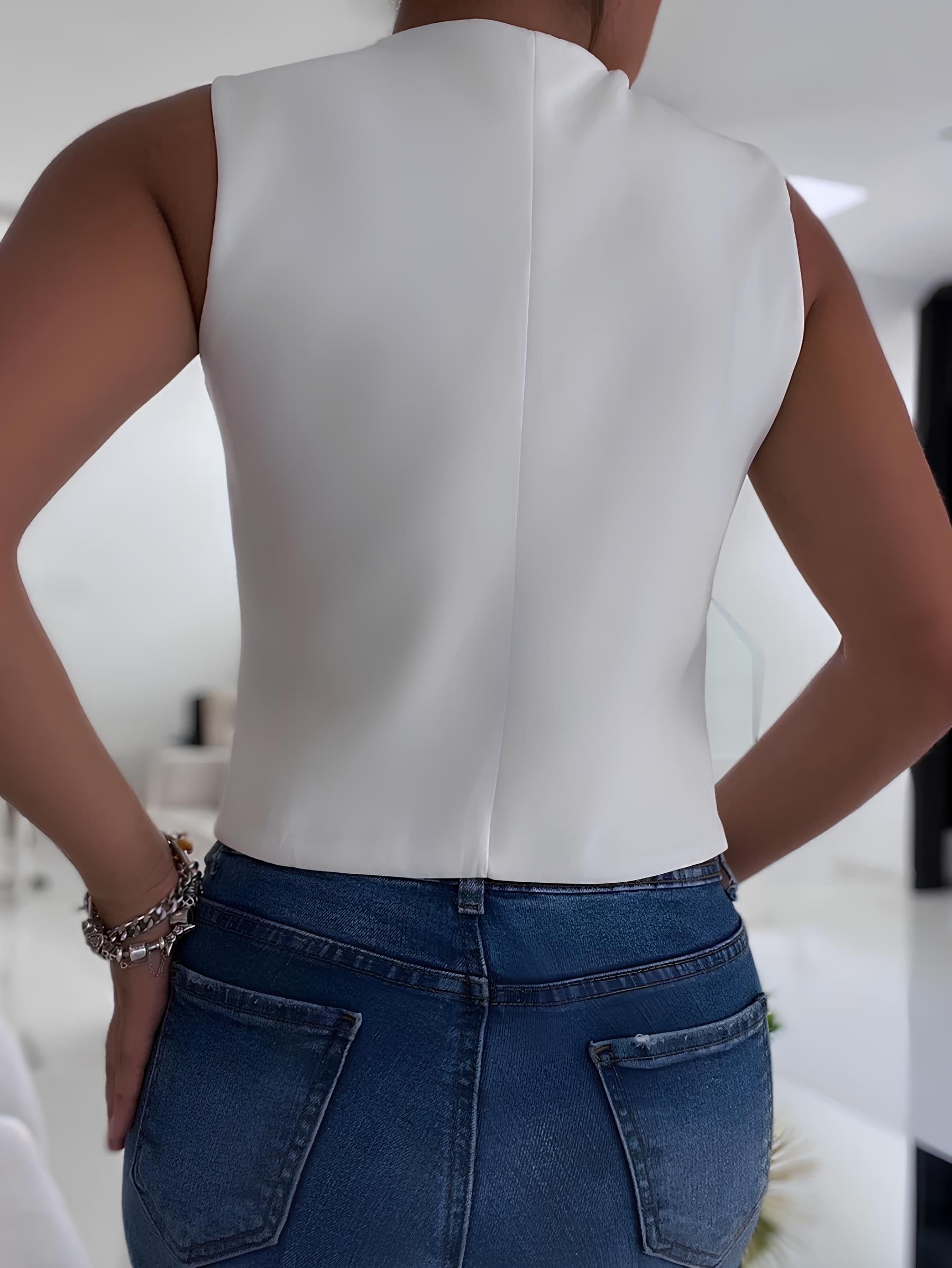 Blusa Colete em Alfaiataria