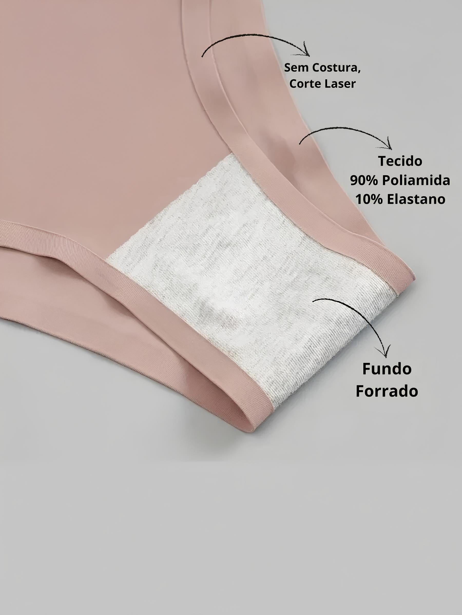 Kit 7 Calcinhas Sem Costura