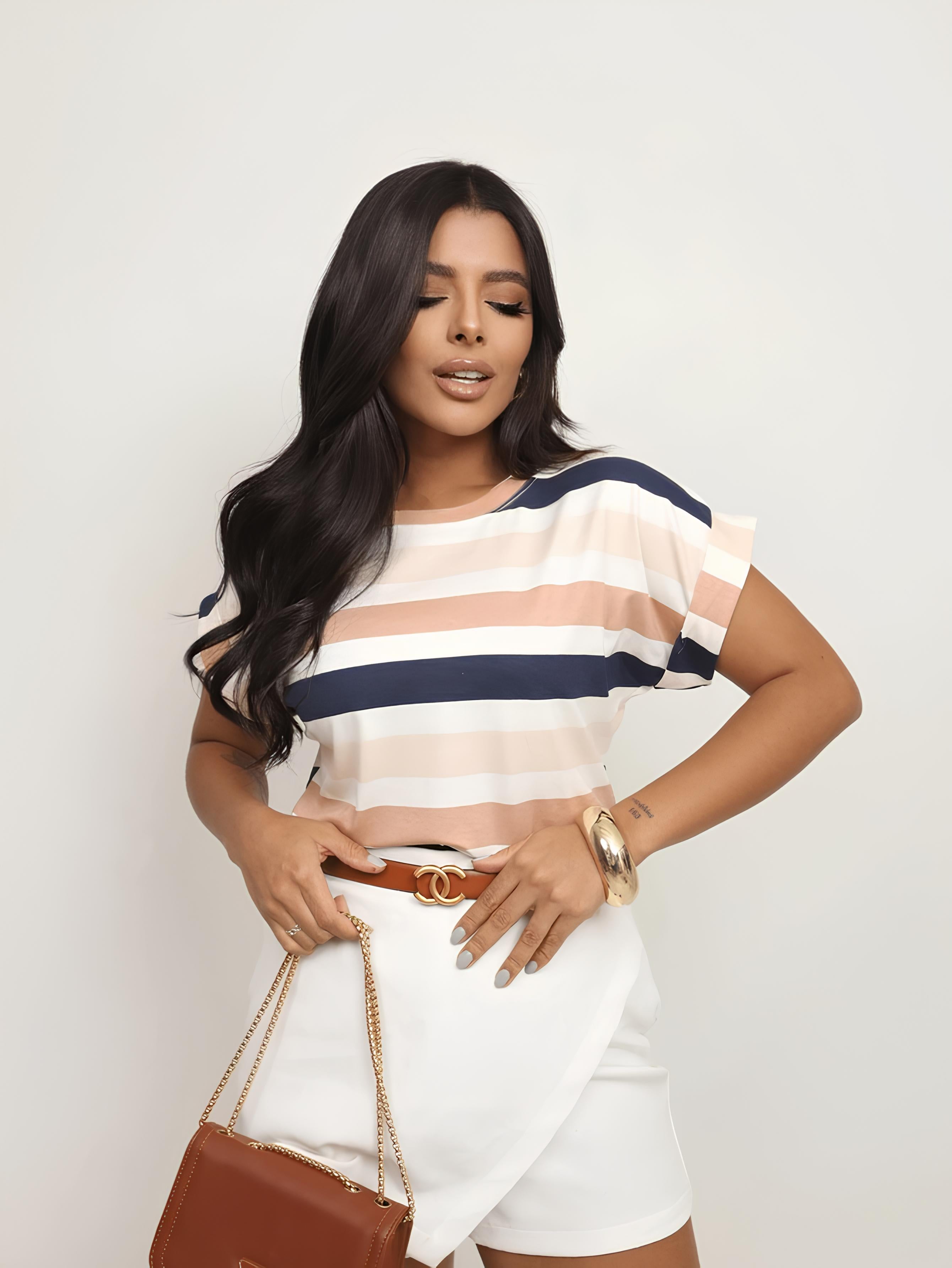 Blusa Listrada Colorida